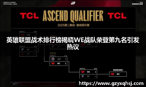 英雄联盟战术排行榜揭晓WE战队荣登第九名引发热议
